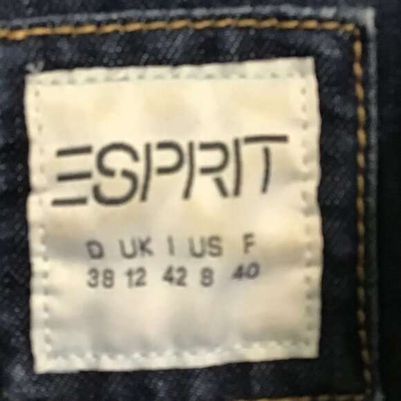 Esprit Short Sleeve Drop Waist Denim Mini Dress Size 8 - Picture 13 of 14